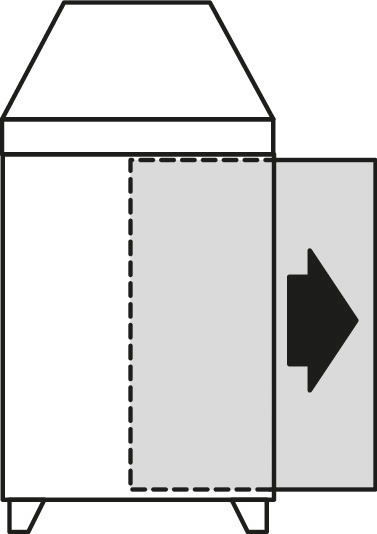 Afvalbak AB 100-V van plaatstaal, automatisch sluitende klep, inhoud 95 liter, licht zilver - 3