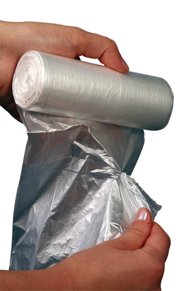 Afvalzakken van lagedruk-polyethyleen (PE), inhoud 16 liter, 2000 stuks, transparant - 1