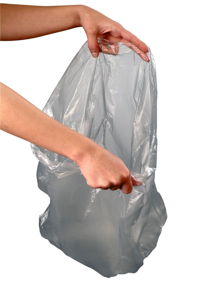 Afvalzakken van lagedruk polyethyleen (PE), inhoud 30 liter, 2000 stuks, grijs - 1