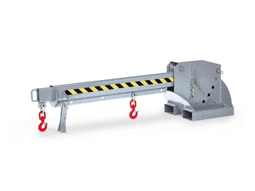 Crane arm, extendable and height adjustable, load capacity 650 - 3000 kg, galvanised - 1