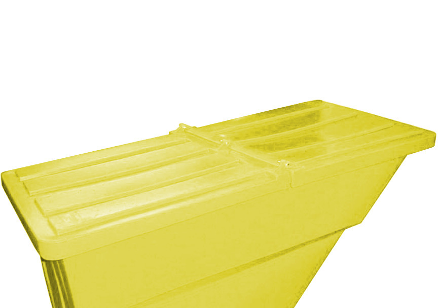 Tilt Truck Lid - Poly Construction - 2.2 yd - Yellow - 39 in x 52 in x 7 in - 2