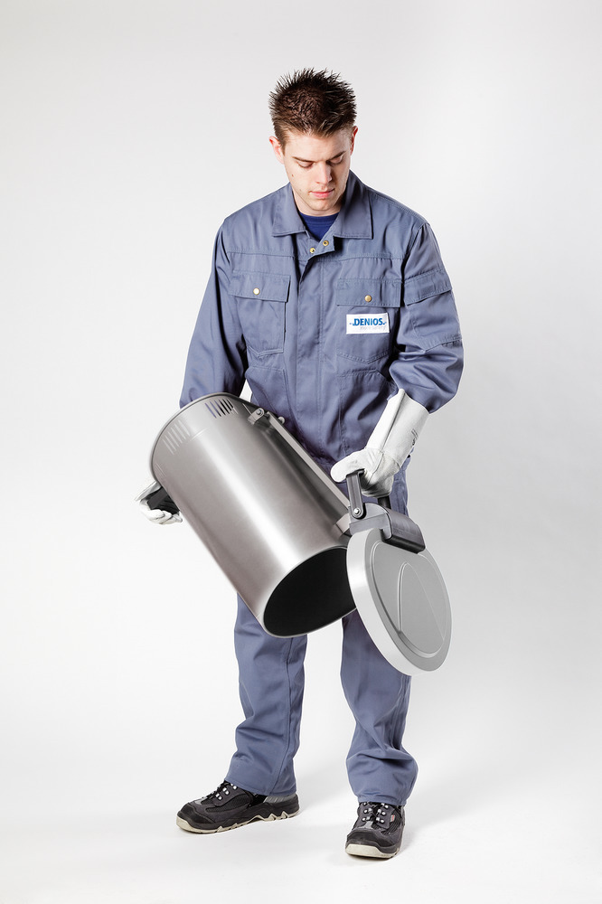 Sicherheits-Sammelbehälter 50 Liter Volumen, Edelstahl, mit Deckeldämpfung - 3