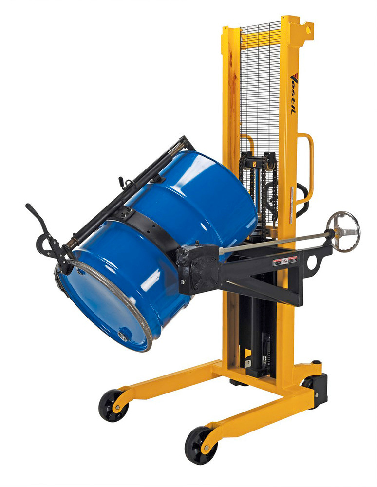 Drum Lifter & Rotator - Hand Powered Pump - Floor Lock - 550 lbs Load Capacity - 2