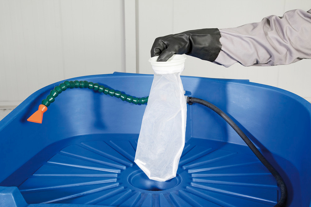 Filterzak 10" nylon 50µm voor bassinafvoer, wasbaar, houdt reinigingsbad lang schoon - 1