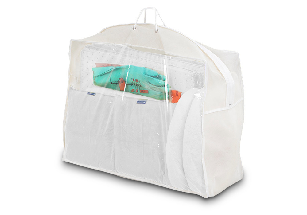 Kit de emergência de absorventes DENSORB em saco transparente, versão Óleo, 60 l