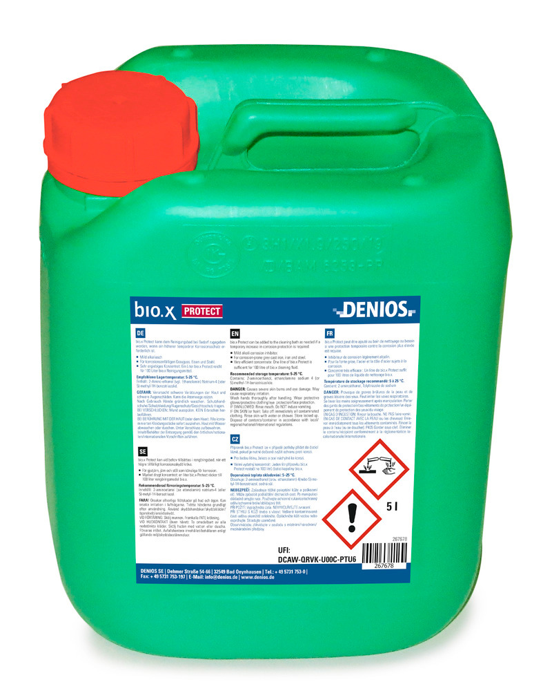 Corrosiebeschermingsmiddel bio.x Protect in bus van 5 liter, additief voor bio.x reinigingsbaden - 1