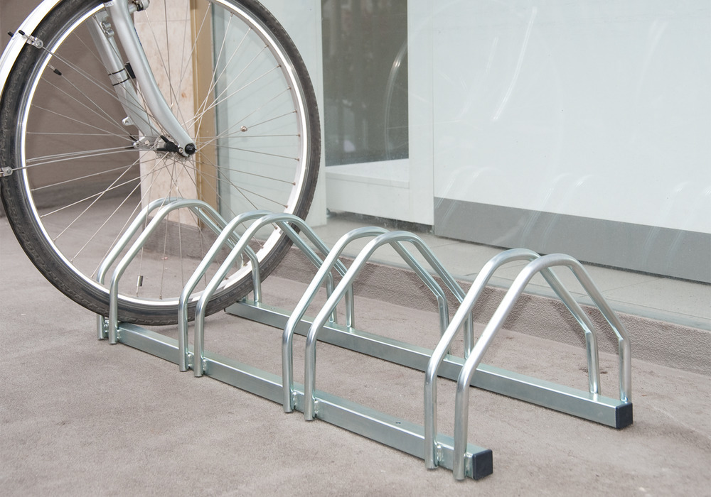Soporte para bicicletas para 3 bicicletas, profundidad 330 mm, para ajuste de uno y dos lados - 2