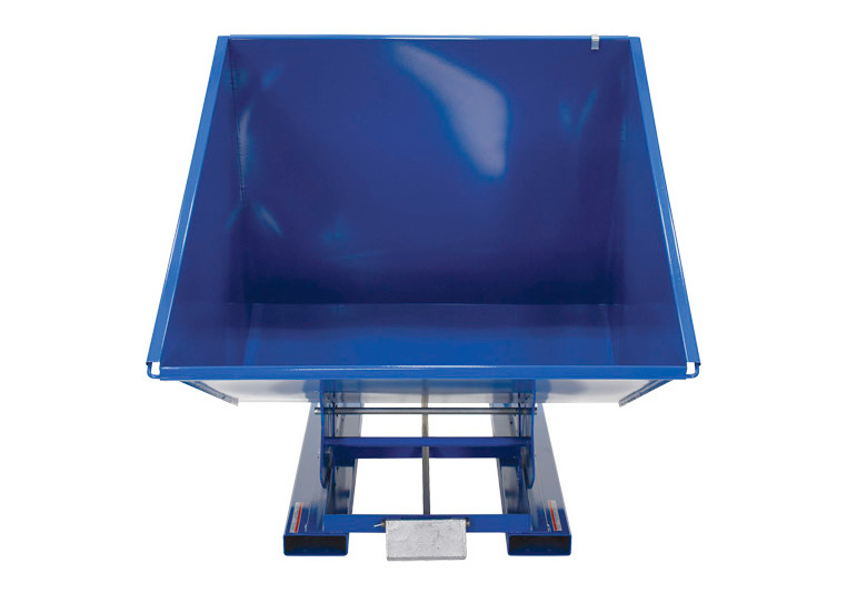 Self-Dumping Hopper - Heavy-Duty Steel Construction - Stackable - 2 cu yard - 6k - Blue - 5