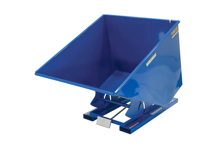 Self-Dumping Hopper - Heavy-Duty Steel Construction - Stackable - 2 cu yard - 6k - Blue - 6