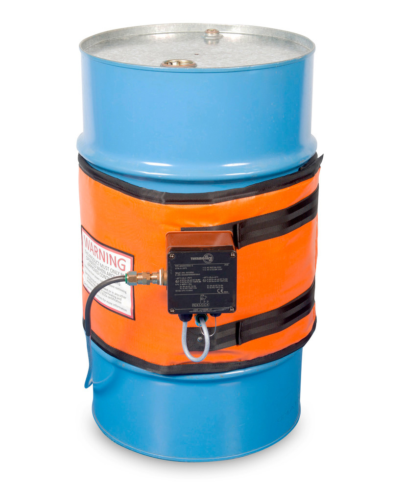 Varmekappe for 120 l-fat, T4 Ex-beskyttelse, 0 - 50 °C termostat,  1400 - 1650 mm, 150 watt - 1