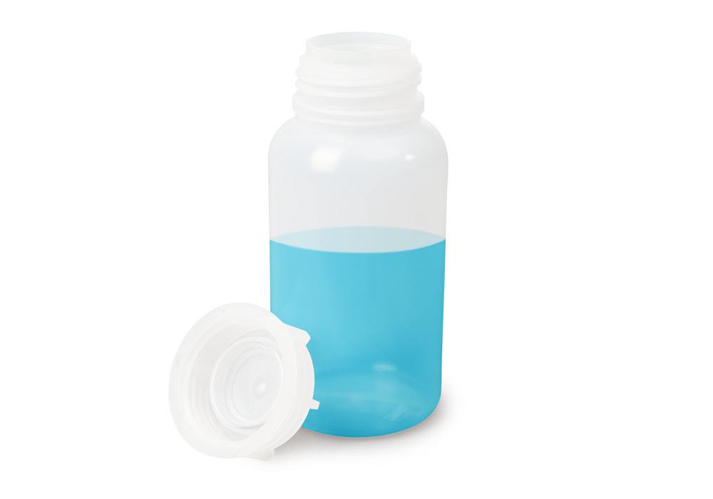 Botellas cuello ancho en LDPE, redondas, transparente natural, 1000 ml, 12 unidades - 6