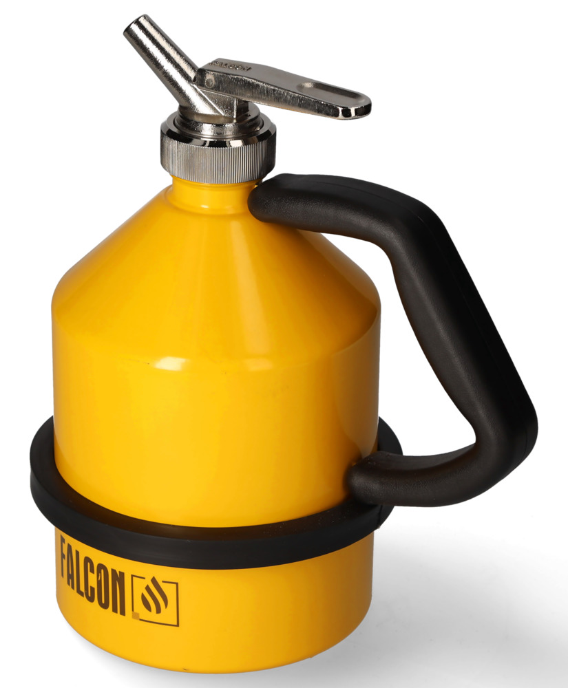 Jarra de seguridad en acero galvanizado y lacado en amarillo, con grifo, 2 litros - 3