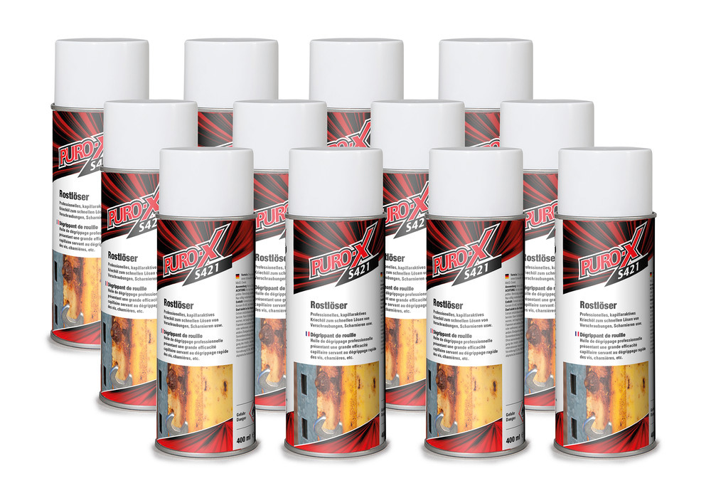 Puro-X S421 Rostlöser Spray, 12 Sprühflaschen à 400 ml - 3