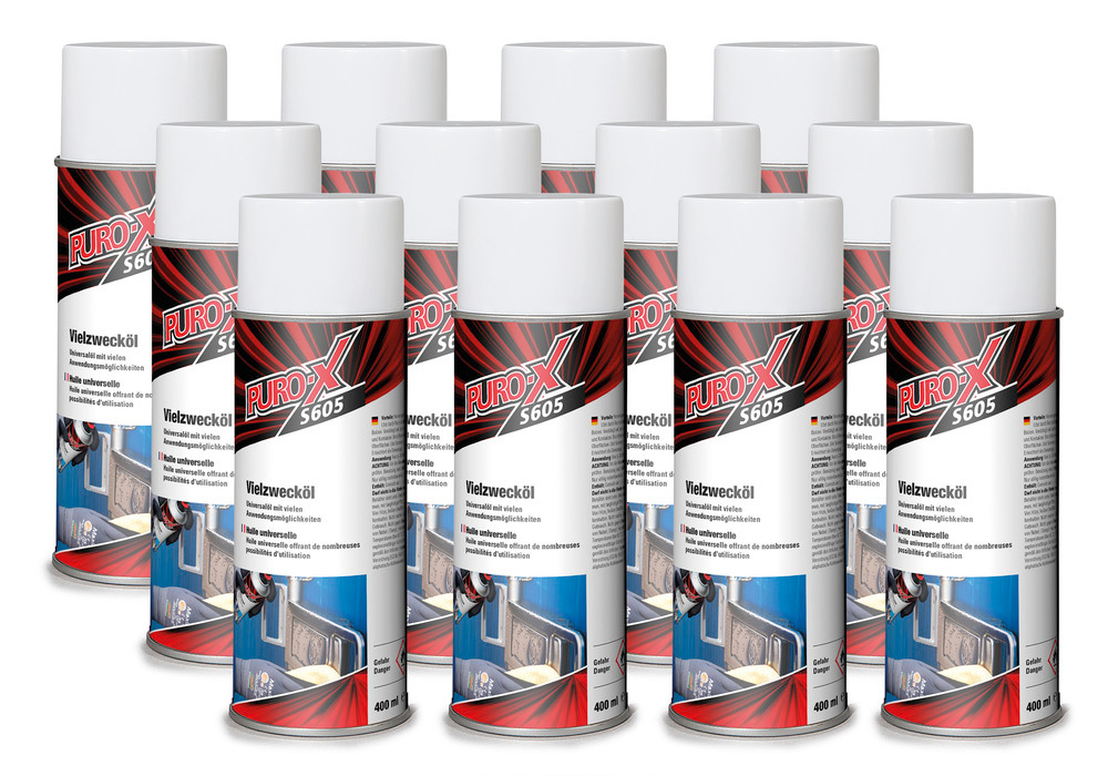 PURO-X S605 Multifunktionsöl Spray in Sprühdosen 12 x 400 ml - 1