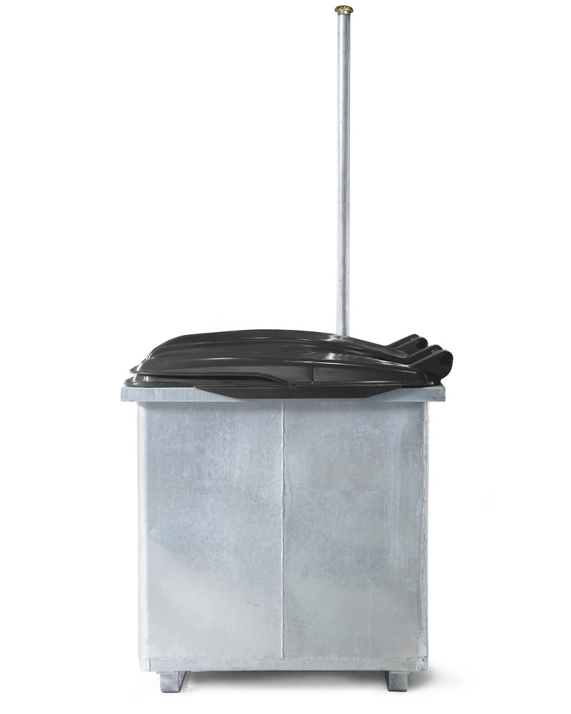 Waste oil container in steel, galv., with protective plastic cover & dipstick, 800 litre capacity - 2