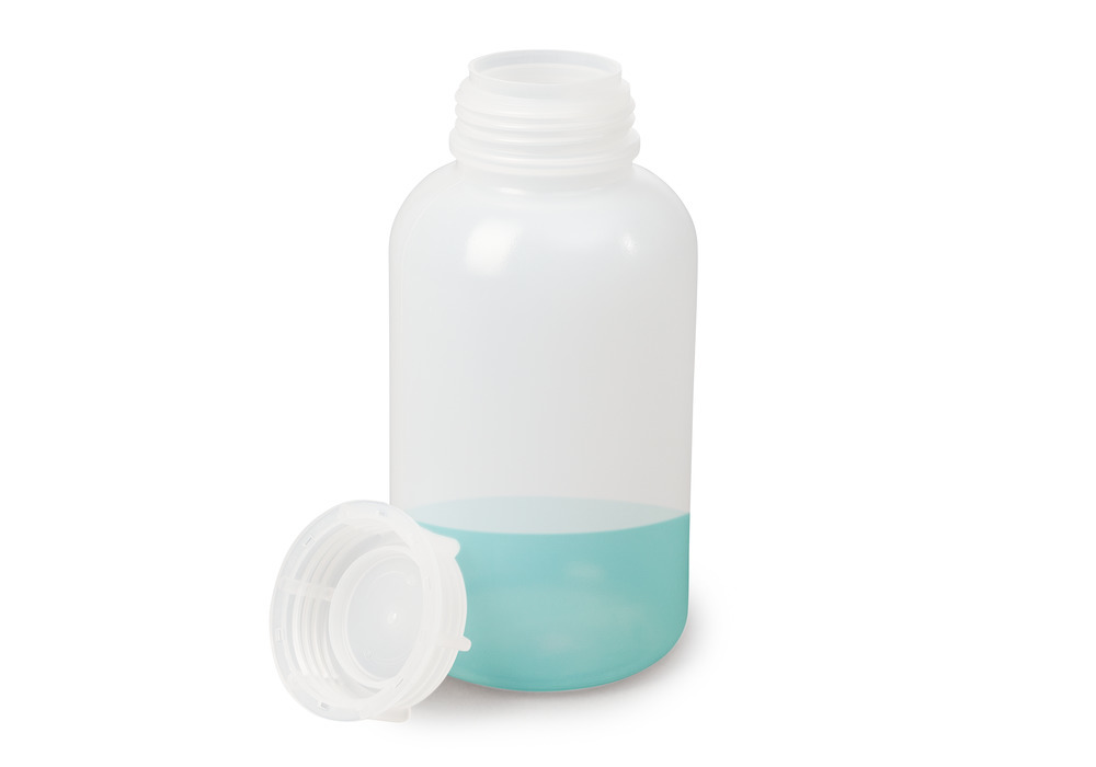Flaske med bred hals, af LDPE, rund, transparent, 750 ml, 12 stk. - 5