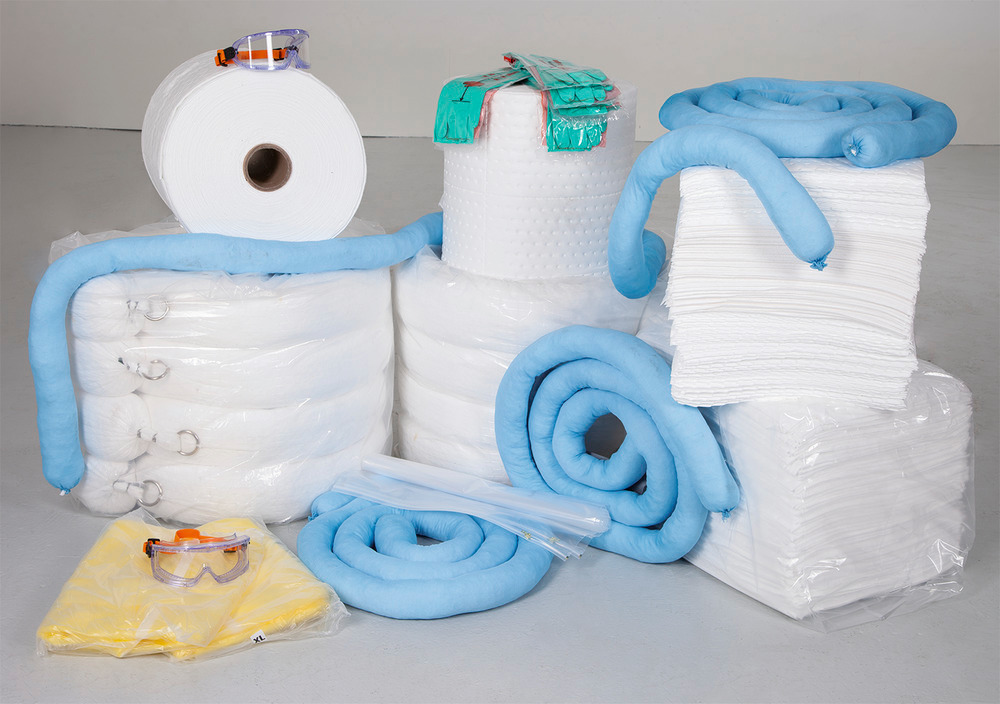 Kit d'absorbants anti-pollution "Huile", Maxi L en Big Bags, 782 l - 2
