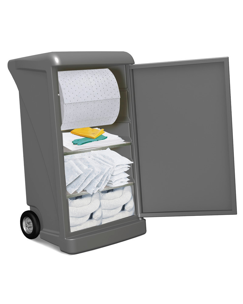 Set de recharge DENSORB pour kit antipollution mobile caddy XL, version Hydrocarbures avec granulés - 1