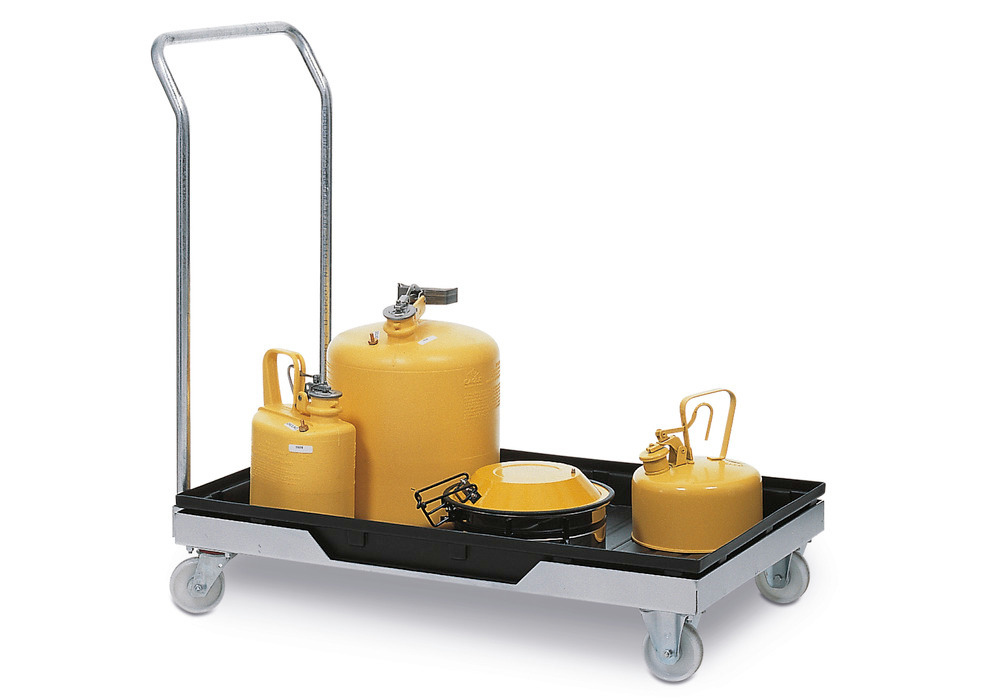 Mobile sump with handle and galvanized grid - 1