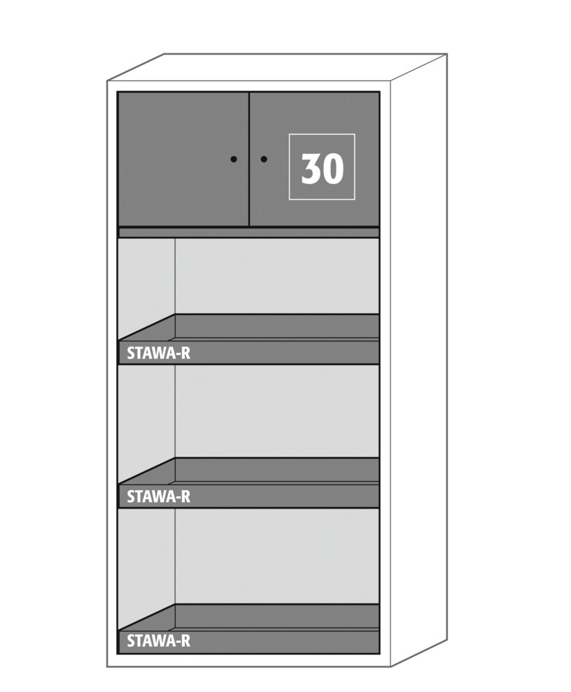 Armoire de sécurité UWS 19 P avec 3 étagères et box de sécurité - 2