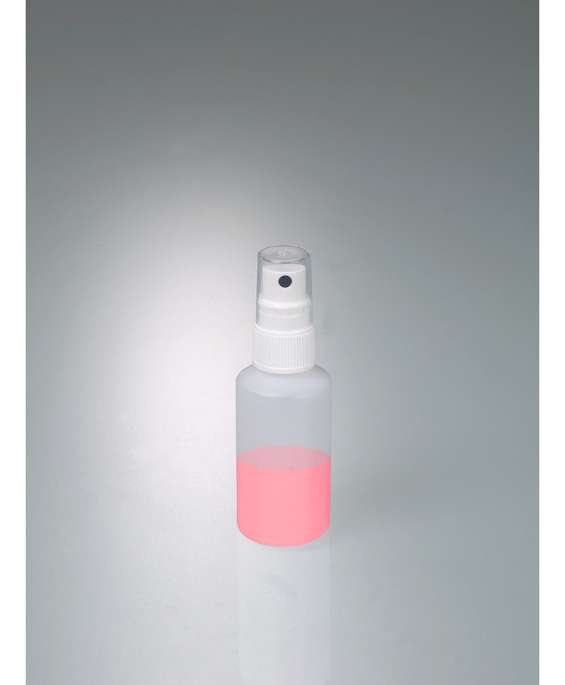 Bottiglie spray in HDPE, nebulizzatore per pompa in PP, trasparente, 50 ml, 10 pezzi - 2