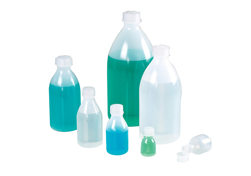 Bio narrow necked bottles in Green PE, with screw cap, 10 ml, 24 pieces - 2