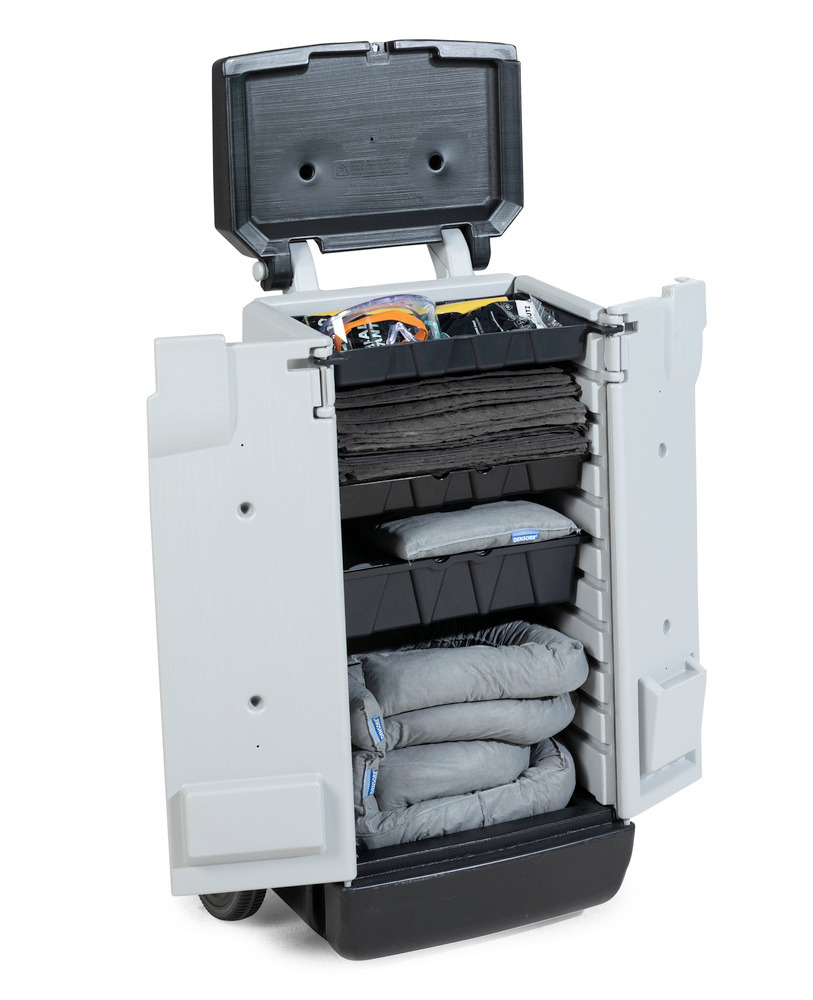 Kit de emergência em carrinho, capacidade de absorção 25 l: “DENSORB Universal” - 1
