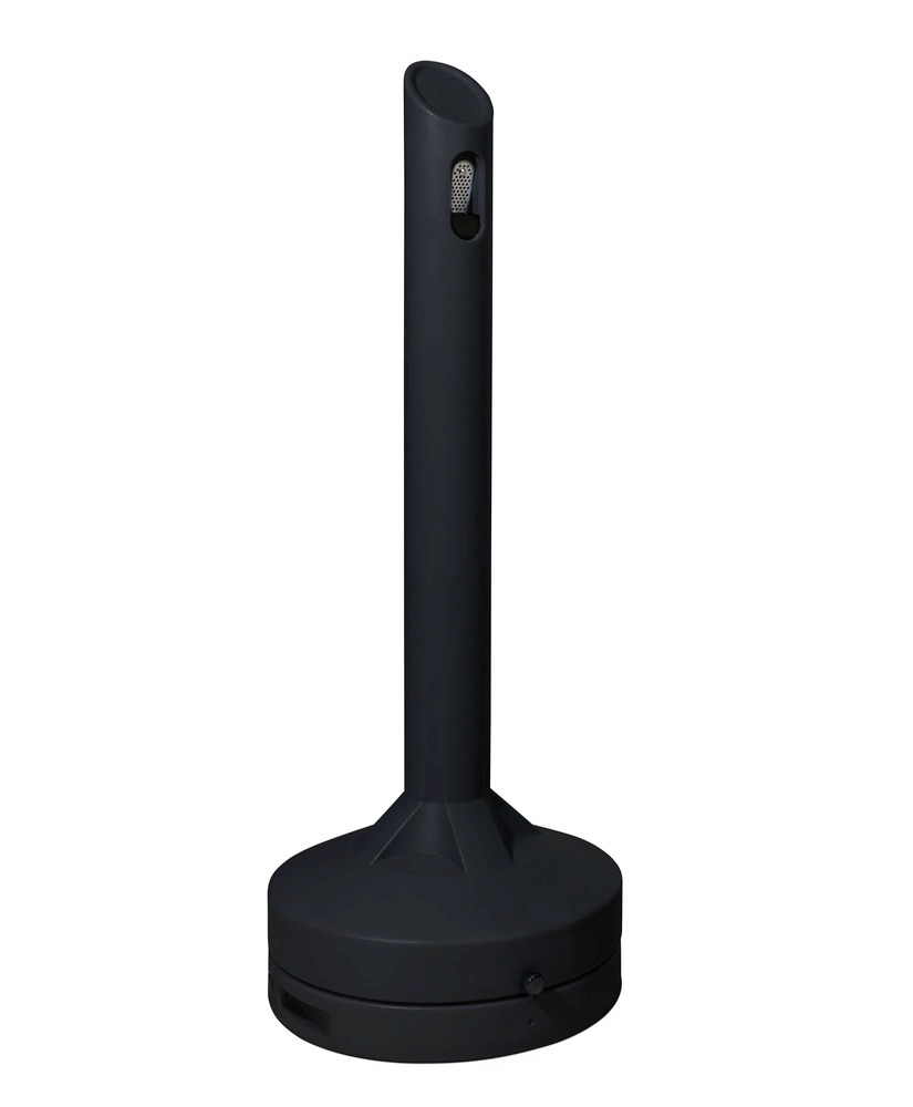 Cenicero de pie de seguridad en plástico (PE), volumen de 15 litros, negro - 1