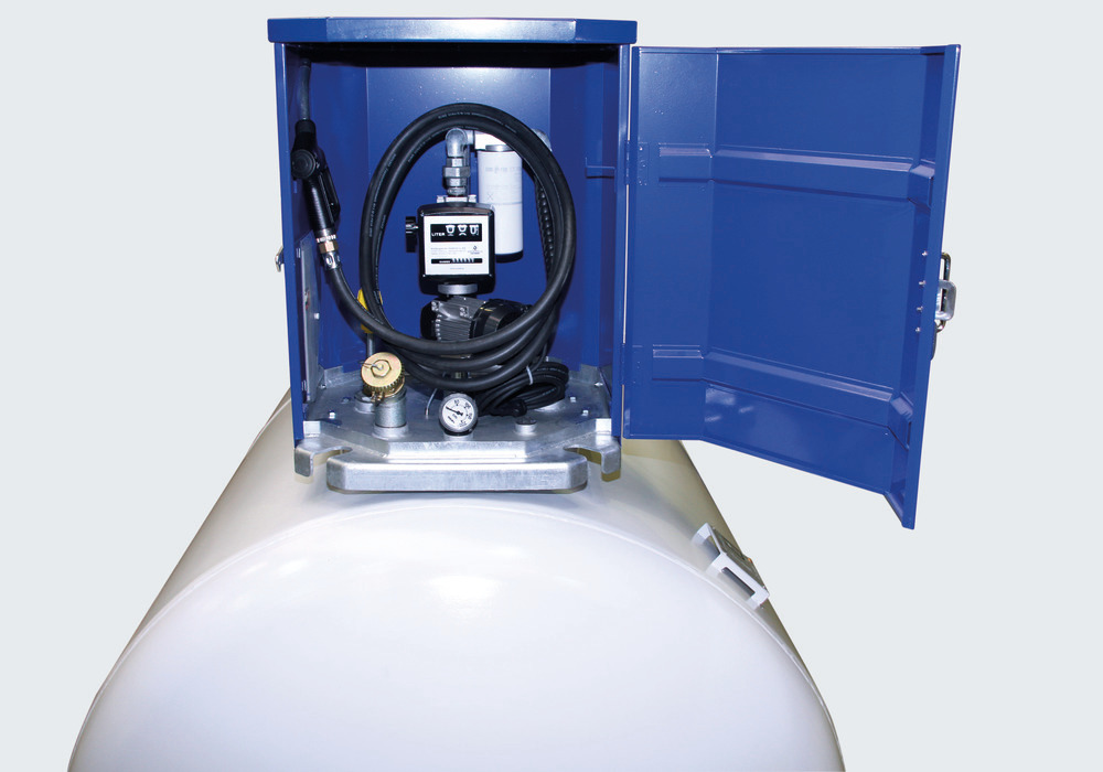 Stationary diesel filling station KA, 1000 litres, with 230 V pump and accessories - 1