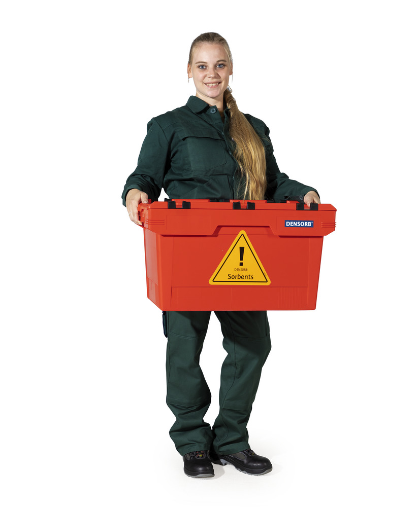 Kit d'absorbants d'urgence anti-pollution DENSORB dans caisse pliante rouge, modèle spécial - 3