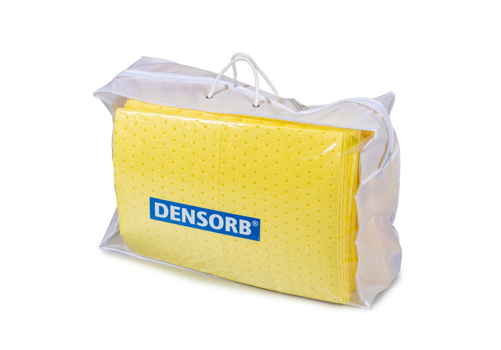 DENSORB emergency spill kit, in transparent carry case, Special version, 76 l - 4