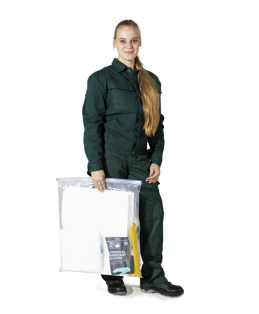 Kit de absorventes de emergências DENSORB em saco com panos e almofadas absorventes, versão Óleo - 2