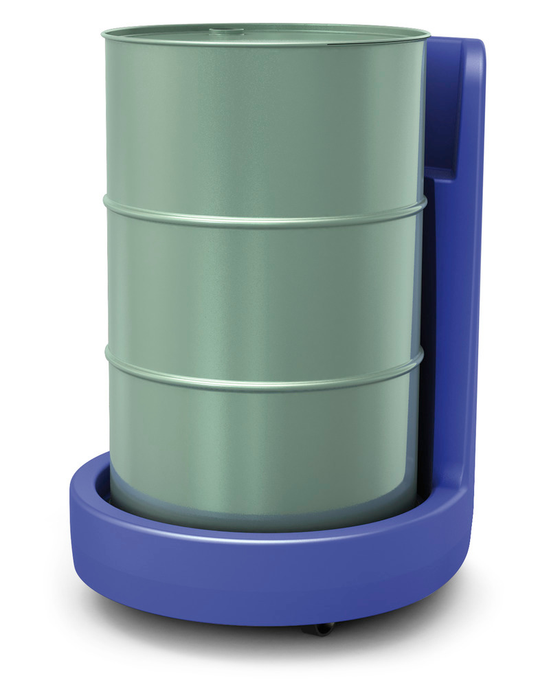 Hordógörgető Poly200 S polietilénből (PE), beépített védőfallal, kék - 3