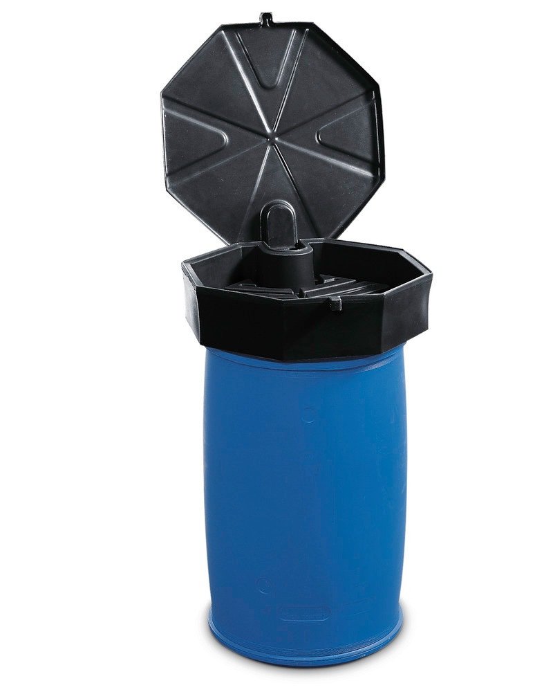 FALCON Fasstrichter aus Polyethylen (PE), 22 Liter, mit Adapter und Deckel, leitfähig - 1