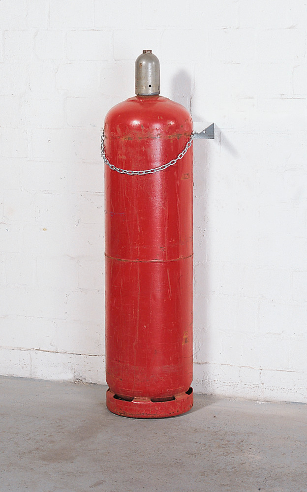 Support mural pour bouteilles de gaz en acier, pour 1 bouteille de gaz avec Ø max : 320 mm - 1