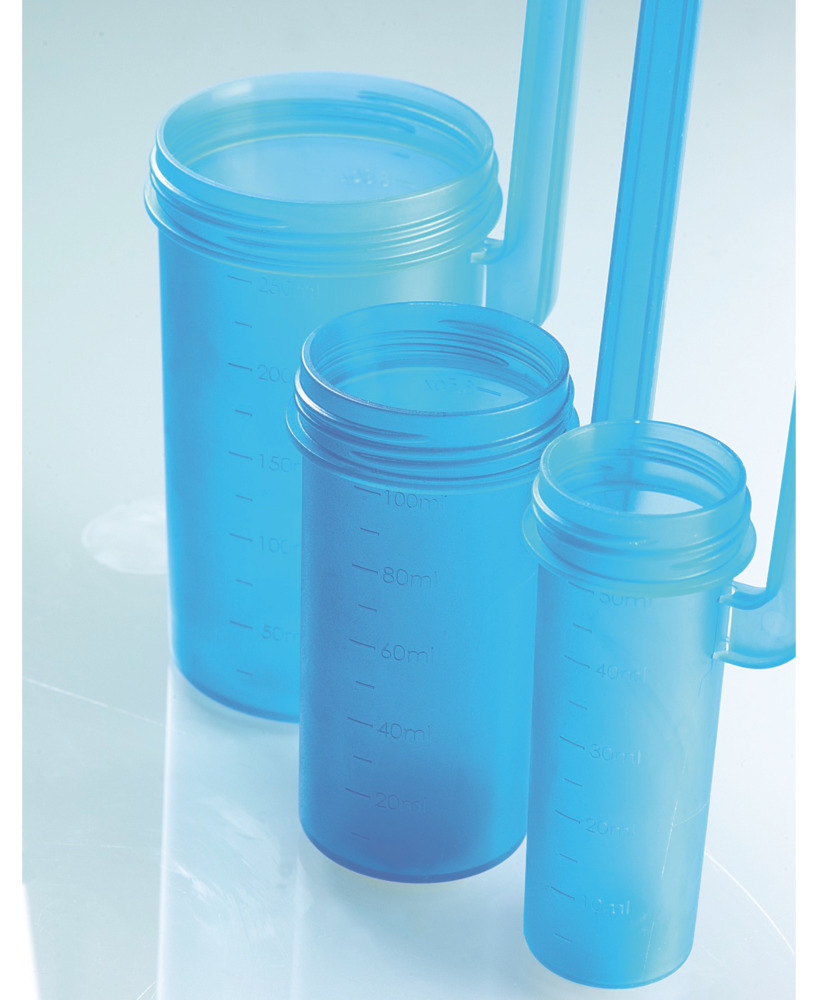 DispoDipper LaboPlast, z polipropylenu, niebieski, 100ml, pakowany pojedynczo/sterylny, opak. 20szt. - 1