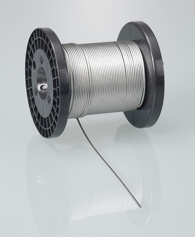 Câble de descente, pour récipient à immersion, en V2A, longueur 10 m, Ø 1,25 mm - 1