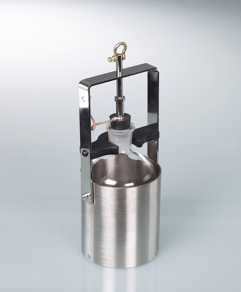 Upotuspullo lasisäiliöllä, liete- ja vesinäytteitä varten, 1000 ml, KxØ 330 x 148 mm - 1