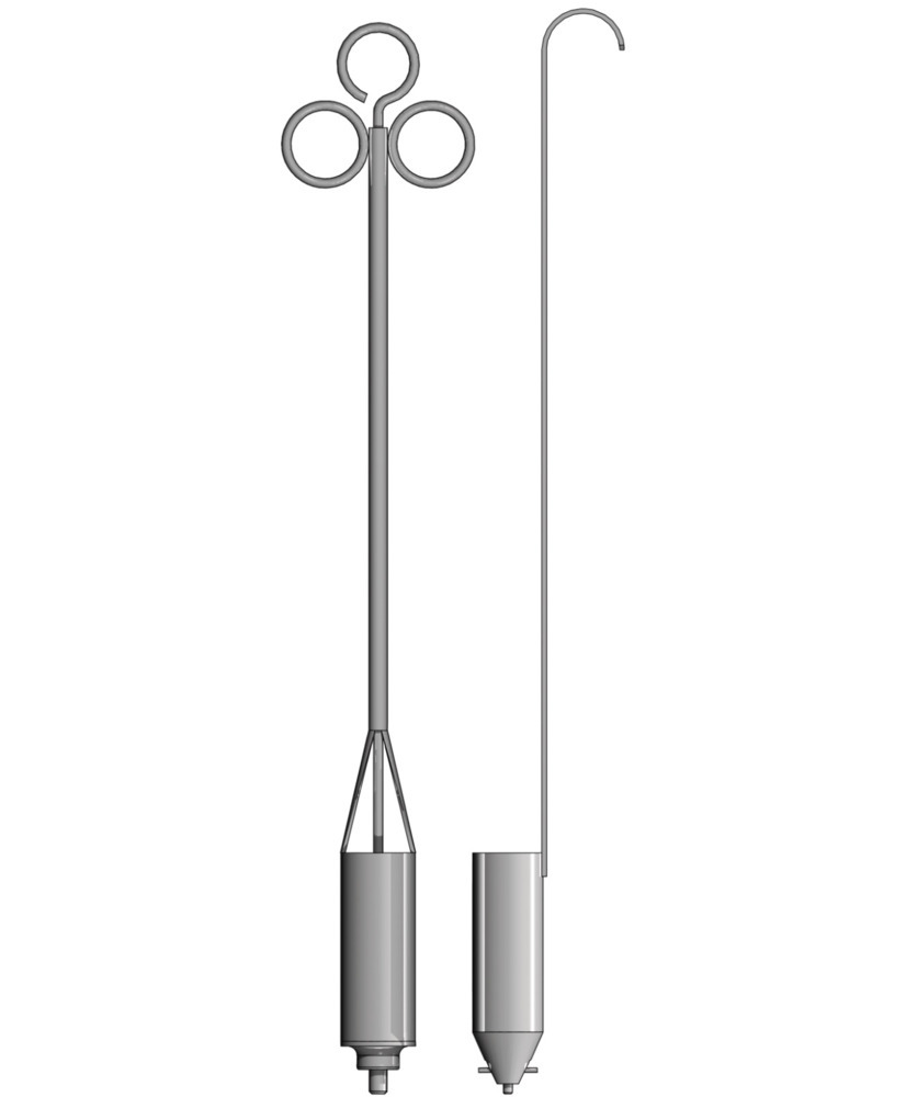Collecteur de liquide, avec fente de positionnement, en inox V4A, volume de 50 ml - 2