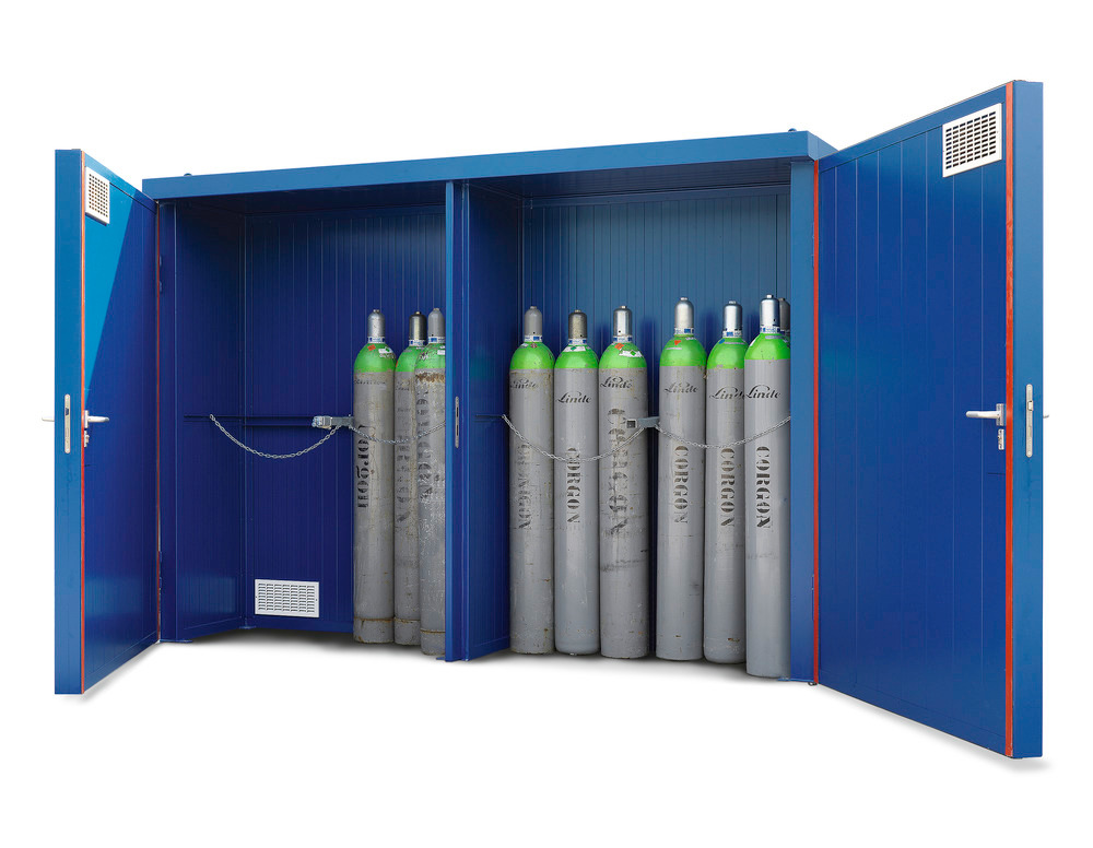 Gas cylinder store GFT 17.9, for up to 12 x 50 litre gas cylinders - 1