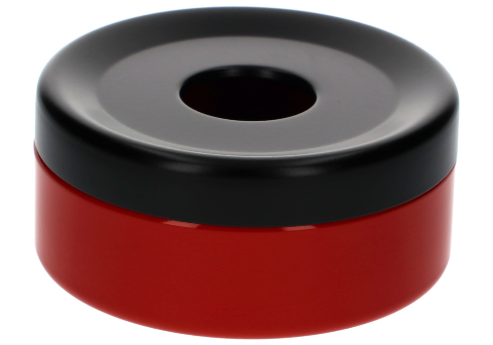 Safety table-top ashtray, corrosion-free, red/black - 1