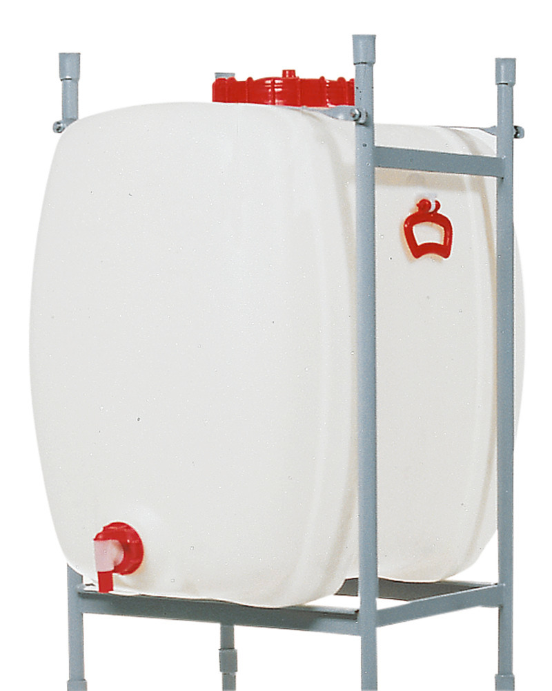 Ruimtebesparende tank van polyethyleen (PE), met tapkraan, inhoud 500 liter - 1