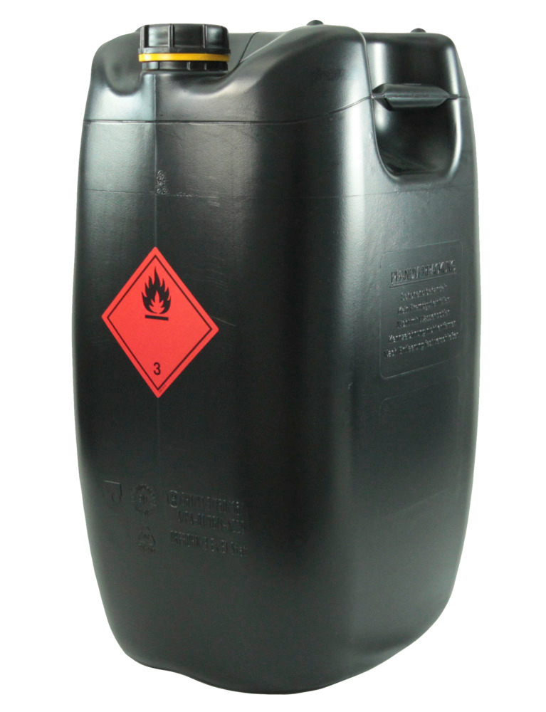 Kunststoffkanister aus Polyethylen (PE), ableitfähig, 60 Liter Volumen, schwarz