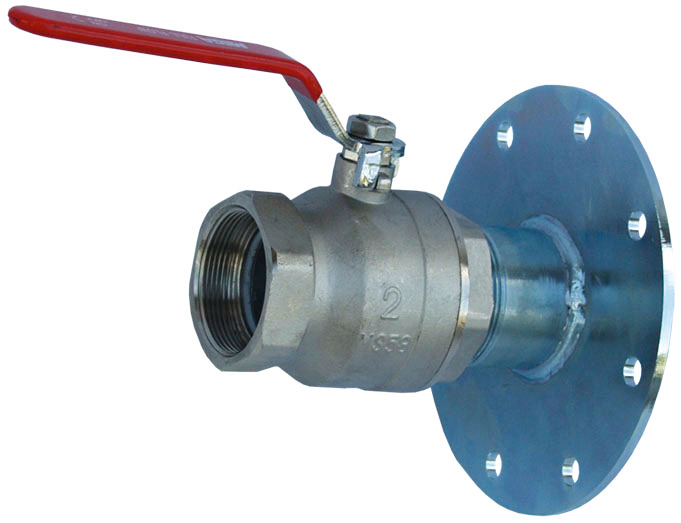 Ball valve, brass, for chemical tanks, 2 inch - 1