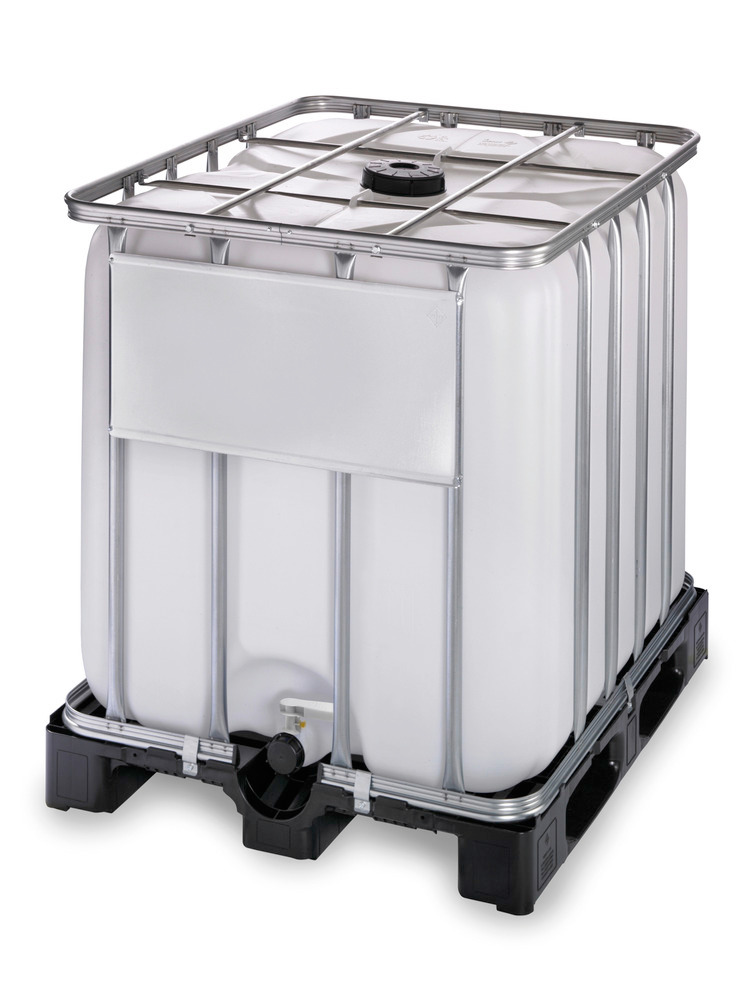 IBC Gefahrgut-Container, PE-Palette, 1000 Liter, Öffnung NW 150, Auslauf NW50 - 1