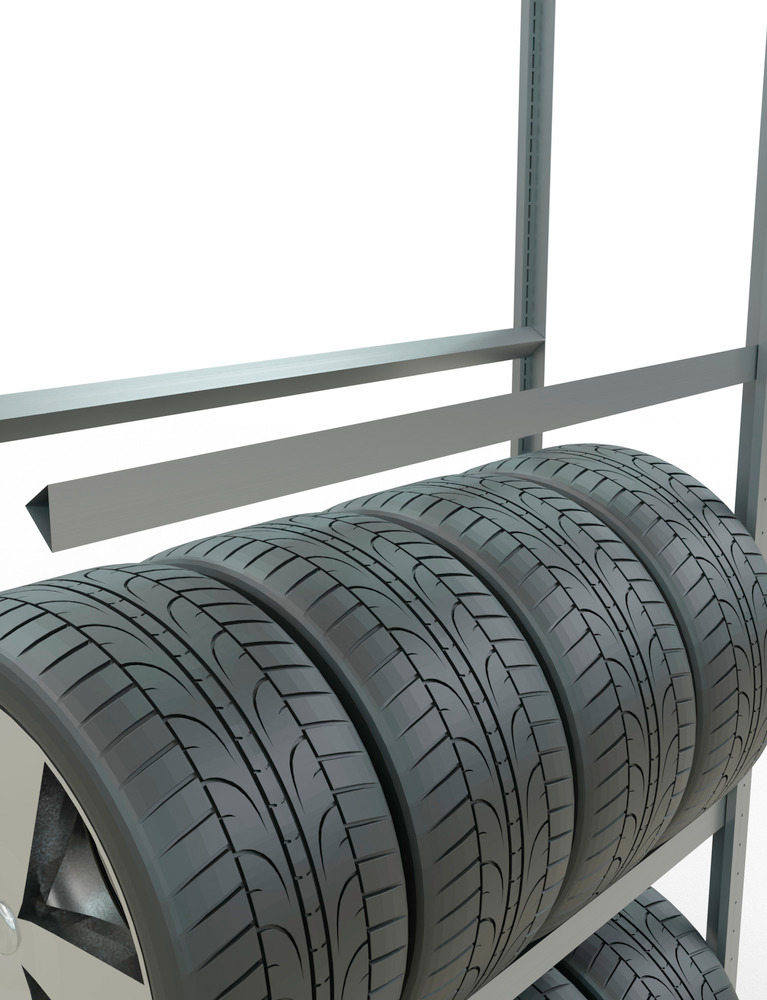 Rayonnage pour pneus, élément complémentaire, 1206 x 436 x 2750 mm, 4 étagères, galvanisé - 3