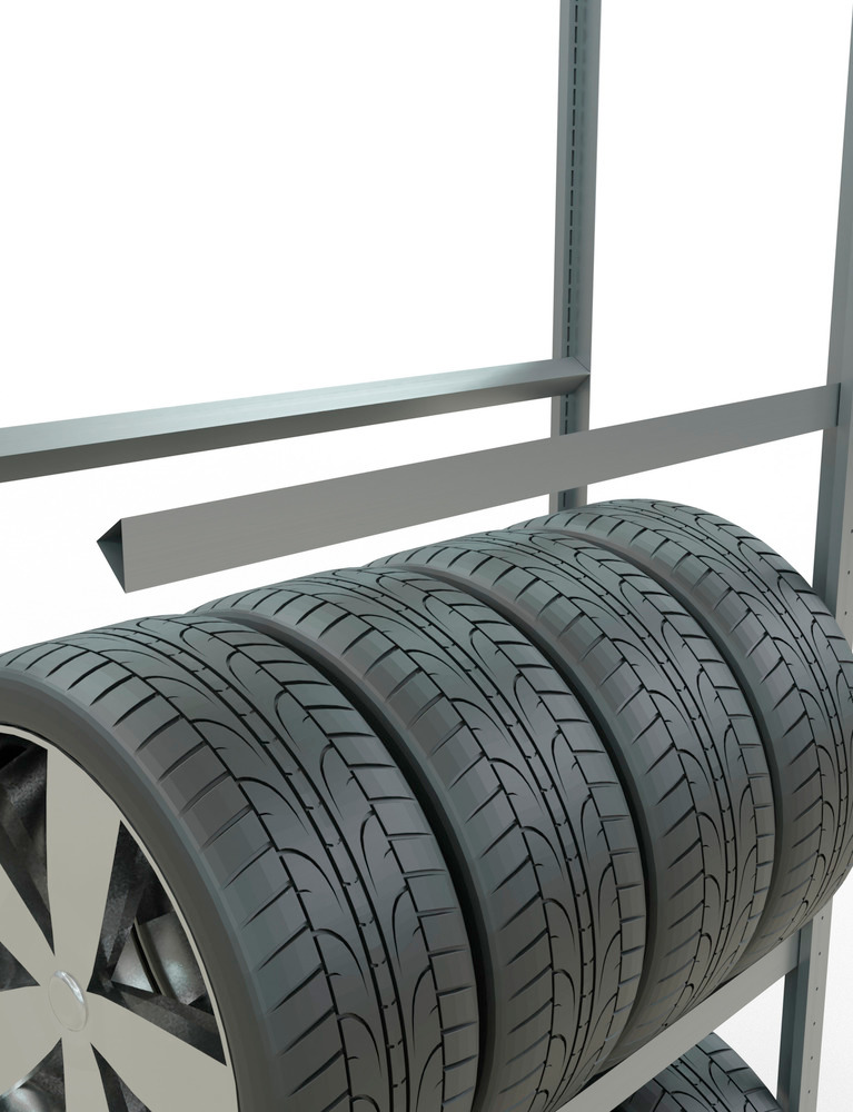 Rayonnage pour pneus, élément complémentaire, 1006 x 436 x 2750 mm, 4 étagères, galvanisé - 3