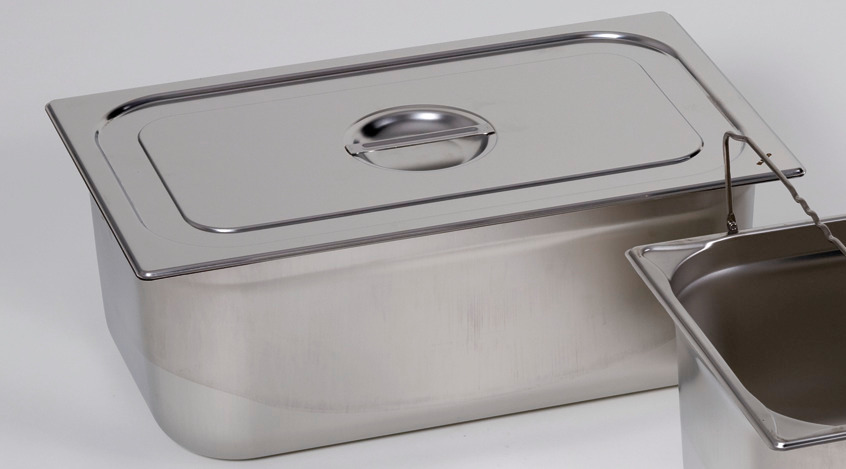 Lid for small container GN-B 1/2, stainless steel, with handle - 1