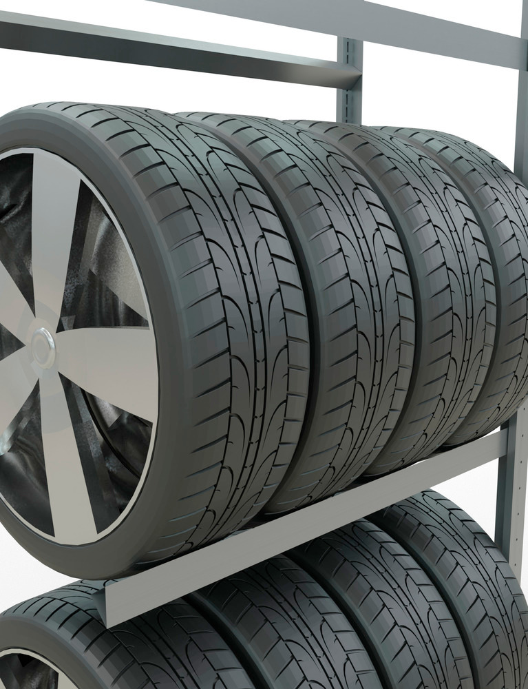 Rayonnage pour pneus, complément, 3 niveaux, largeur des rayons 900 mm, 906 x 436 x 2000 mm - 3
