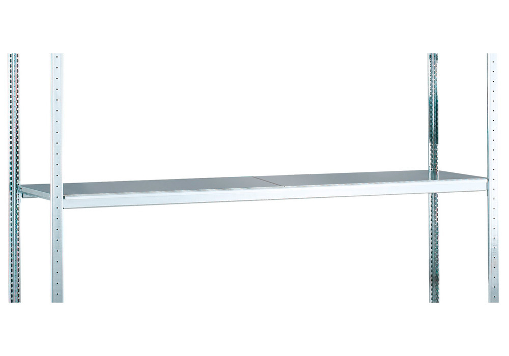 Zusatzebene Weitspannregal mit Stahlböden, 2000 x 400 mm, verzinkt - 1